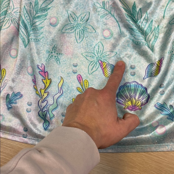 Disney Princess The Little Mermaid Ariel Princess Fantasy Teal Nightgown 5T - Picture 3 of 6